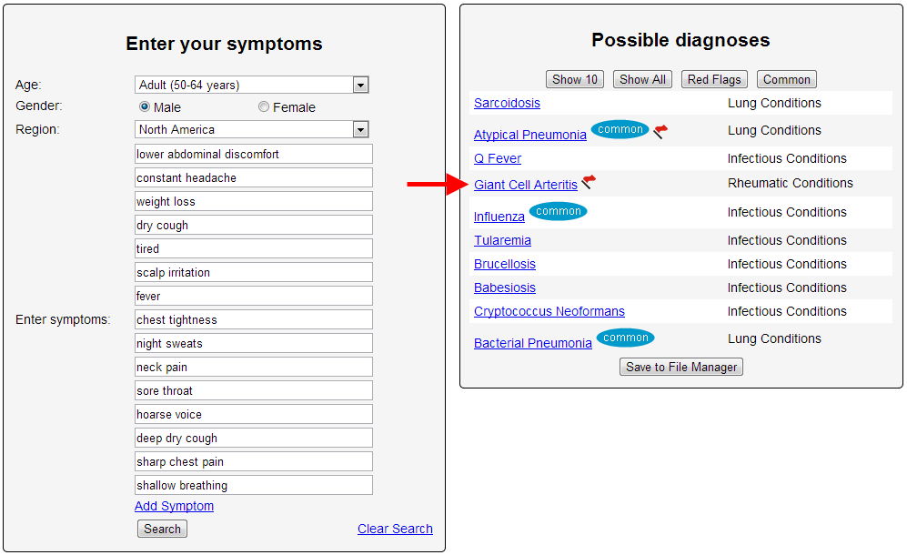 My Symptoms Checker Diagnosis